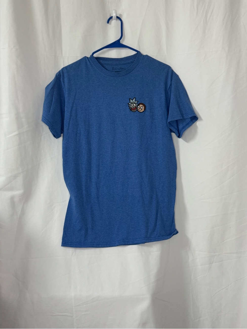 Blue Crewneck T-Shirt Rick and Morty
